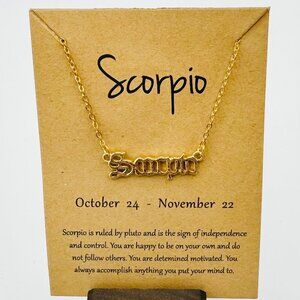 Gold Scorpio Necklace - NWT